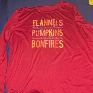 Red Long Sleeve Graphic Tee XL